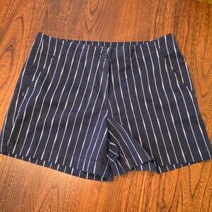 Nautica Women's Blue White Striped Shorts SZ 10 Sailing Yacht Rock Costal